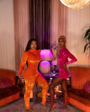 Orange sunset jumpsuit