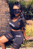 Rare looks gym short set