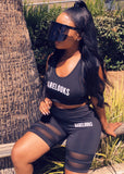 Rare looks gym short set